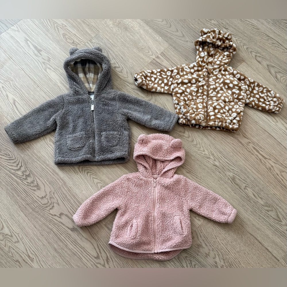 Bundle of 3 Toddler Girl Fleece Jackets